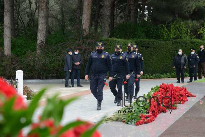 Public reps of Azerbaijan paying tribute to late National Leader Heydar Aliyev.Azerbaijan Baku May 10 2021